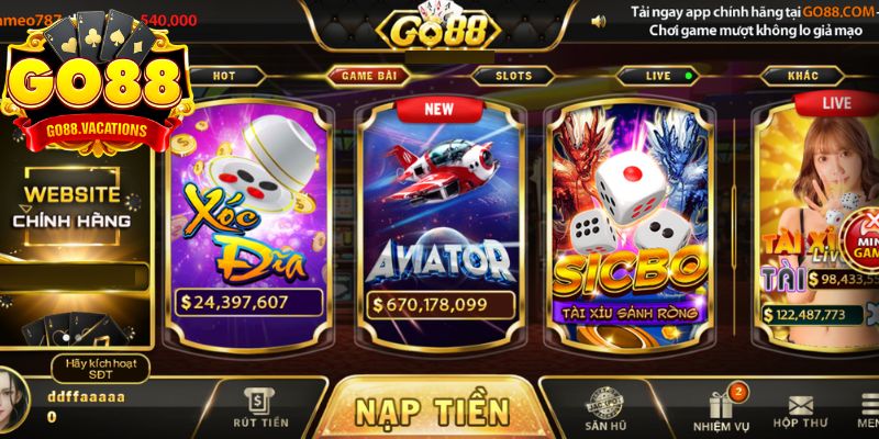 Giới thiệu sơ lược về sảnh game bài GO88 đình đám