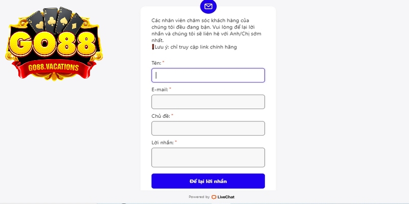 Nhắn tin qua khung chat trên website