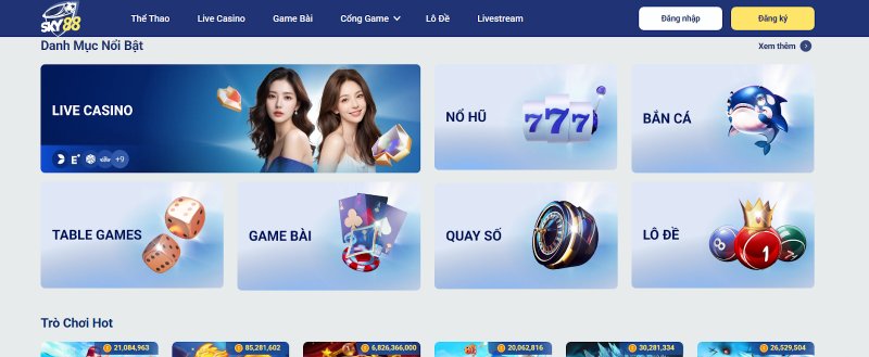 Điểm vượt trội của SKY88